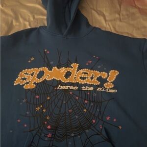 Blue Spider Graphic Hoodie